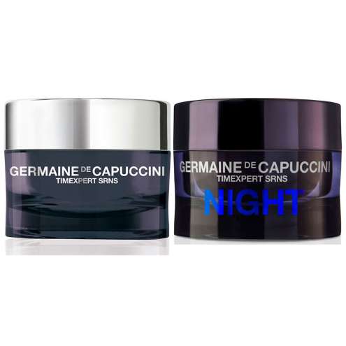 GERMAINE DE CAPUCCINI Timexpert SRNS Noční regenerační krém 50 ml + Denní krém pro intenzivní obnovu pleti 50 ml dárková sada